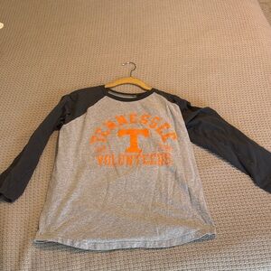 Pro Edge Gray and Black Long Sleeve Tee with Orange Print